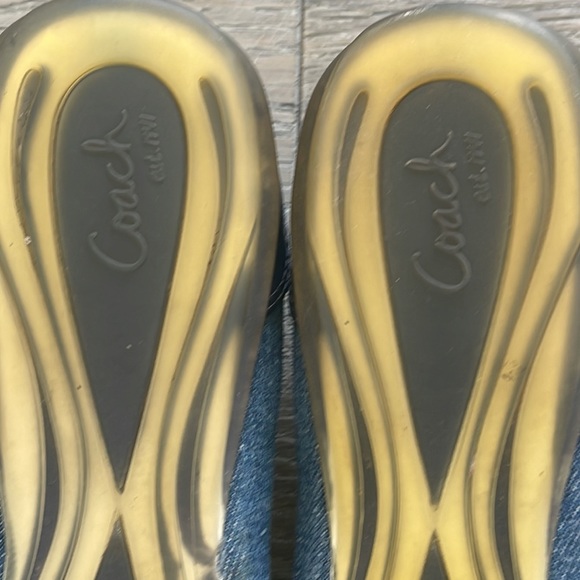 Coach Cecile Cap Toe Denim & Patent Leather Ballet Flats-8 1/2 B - Picture 6 of 10